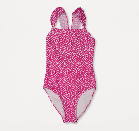 Girls swimwear - Pink Frill