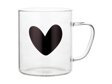 Glass Mug - Heart