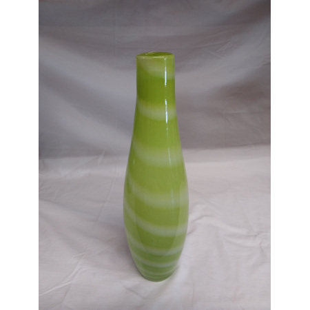 Glass vase tall green C0021