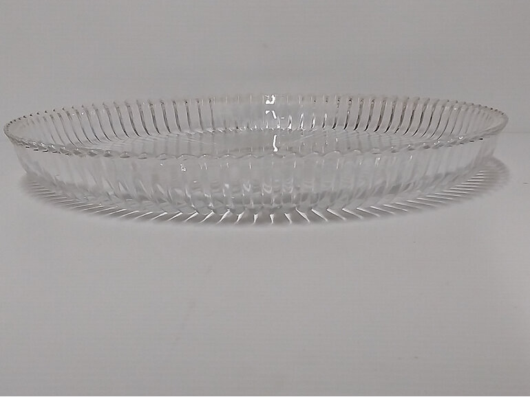 #glass#clear#plate#ribbed#platter
