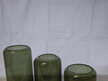 #glass#vase#khaki#green#small#set3