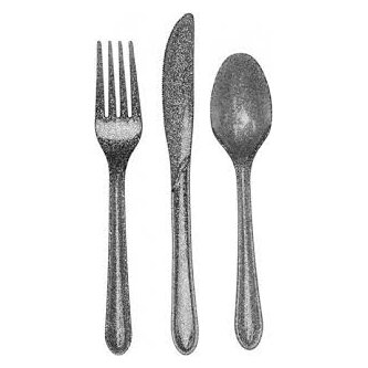 Glitter Cutlery - Silver pack of 24