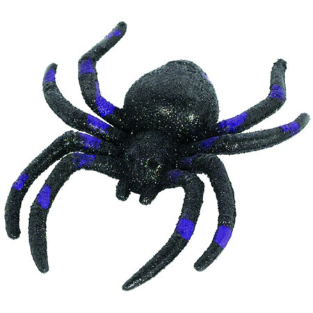 Glitter spider purple/black - 4 pack