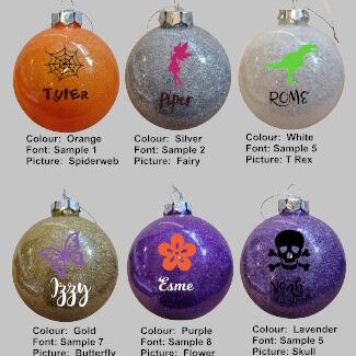 Glittered Christmas Baubles