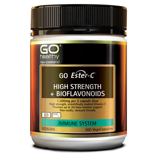 GO Ester-C High Strength + Bioflavonoids 200 Vege Caps