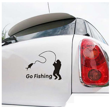 Go Fishing Car Decal Sticker