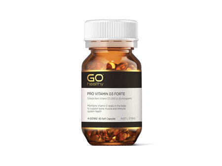 GO Healthy PRO Vitamin D3 Forte 60SoftGel Capsules