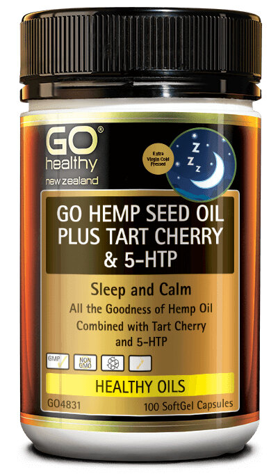 Go Hemp  seed oil plus tart cherry & 5 HTP