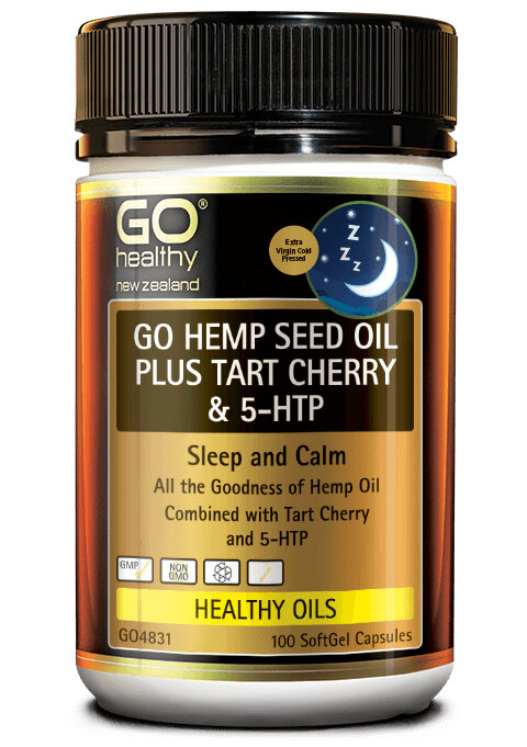Go Hemp  seed oil plus tart cherry & 5 HTP