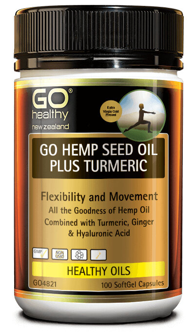 Go hemp seed oil plus turmeric 100 caps