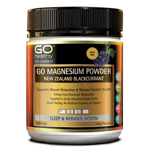 Go  magnesium powder blackcurrant 250g