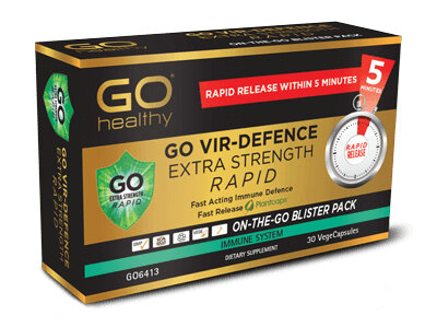 Go Vir-Defence Extra Strength Rapid On-The-Go Blister Pack - 30Vege Caps