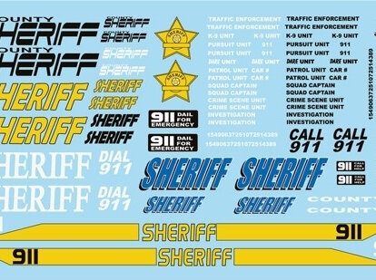 Gofer Decals - Modern Sheriff  (GOF11025)