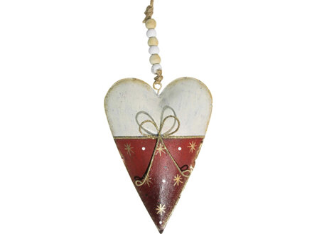 Gold Bow Christmas Heart