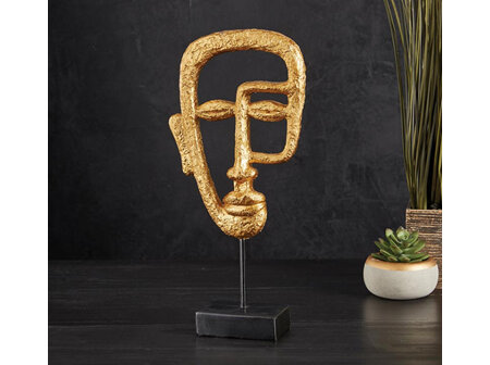 Gold Face Statue