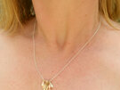 gold feather leaf sterling silver nz gift summer hammered necklace sun rays