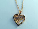 Gold Heart Mom Pendant