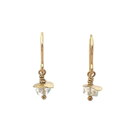 Gold Herkimer Rosehip Earrings