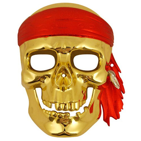Gold Pirate Skull Mask
