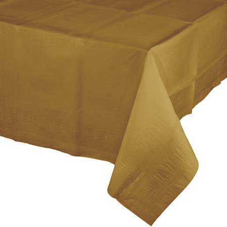 Gold plastic tablecover