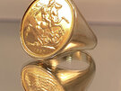 Gold Sovereign Coin Ring