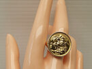 Gold Sovereign Coin Ring