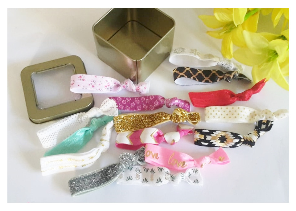 Hair ties in Tin Box - on sale until Monday