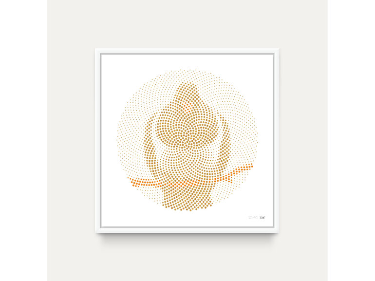 Golden Kererū (polydot) - on white