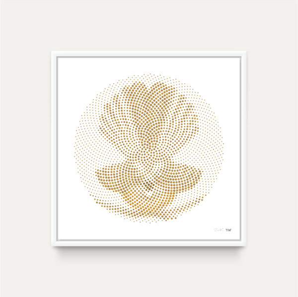 Golden Pīwakawaka (polydot) - on white