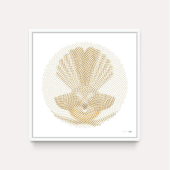 Golden Pīwakawaka (polydot) - on white