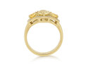 Golden Sapphire, Diamond Ring, Dress Ring, Sapphire Ring, Yellow Gold Ring