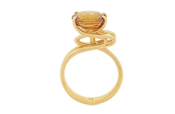 Golden Zircon Ring