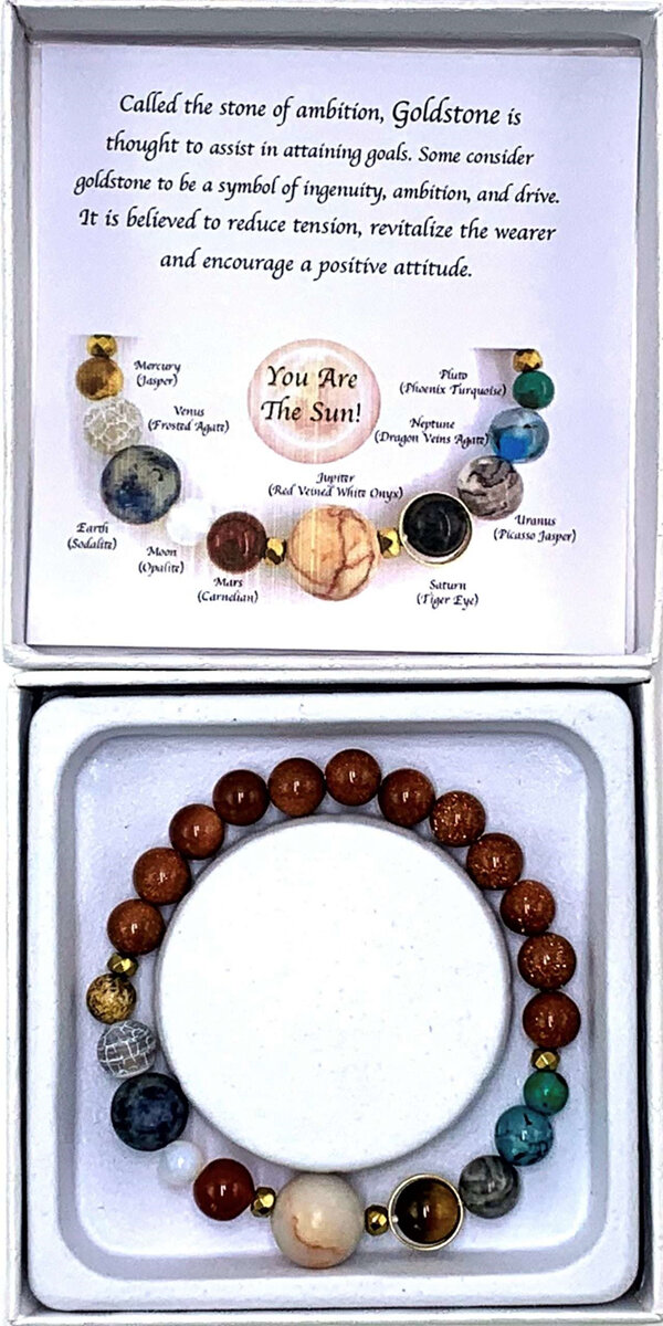 Goldstone Solar System Bracelet 7cm