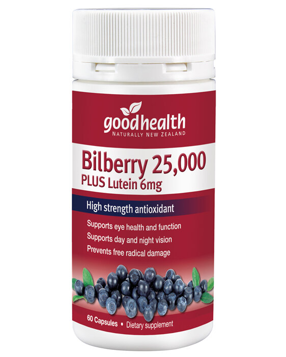 Good Health - Bilberry 25,000mg Plus Lutein 6mg