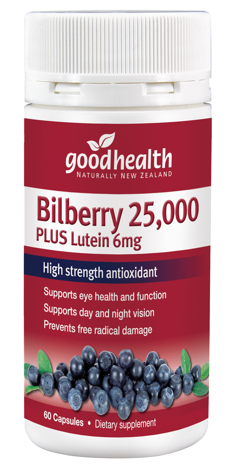 Good Health - Bilberry 25,000mg Plus Lutein 6mg