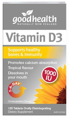 Good Health Nz Vitamin D3 1000Iu - 60 Tabs