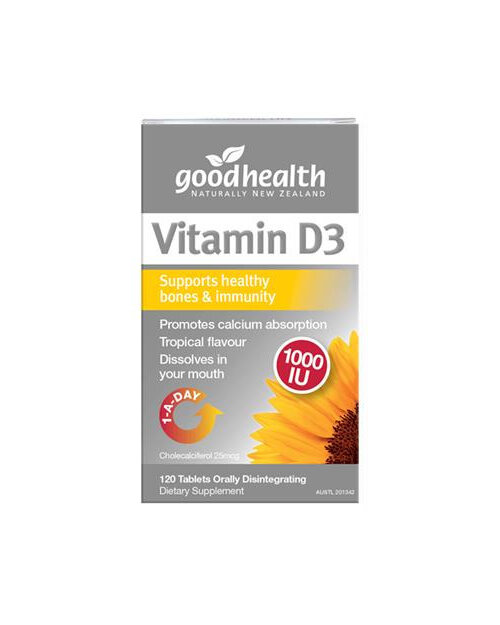 Good Health Nz Vitamin D3 1000Iu - 60 Tabs