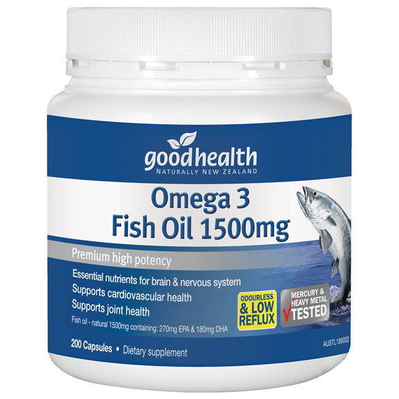 Good Health - Omega 3 Fish Oil 1500mg - 200 Capsules