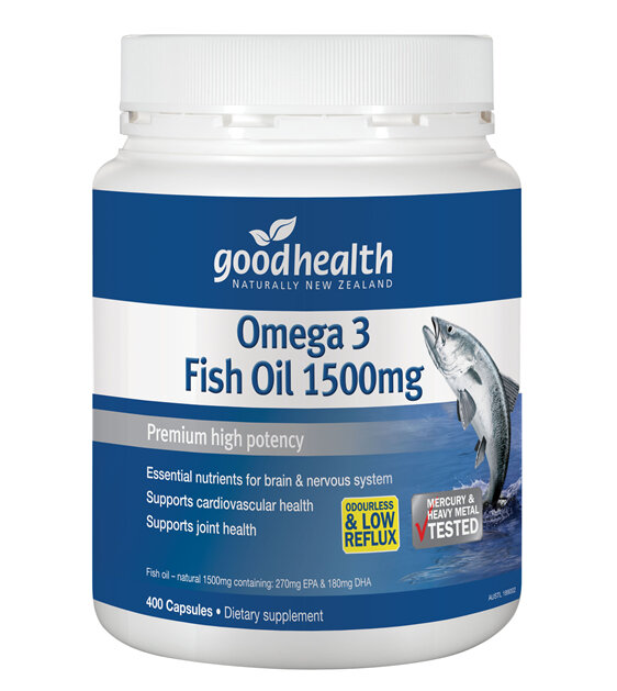 Good Health - Omega 3 Fish Oil 1500mg - 400 Capsules