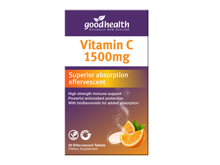 Good Health Vitamin C 1500mg, Effervescent tablets, 30 tabs