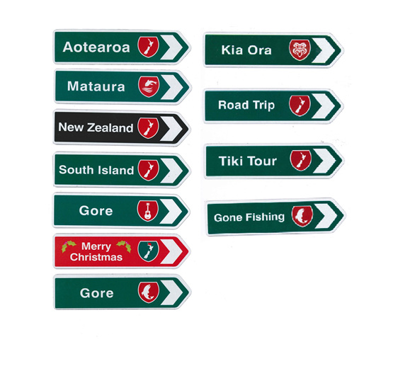 Gore NZ Traffic Road Sign Magnets