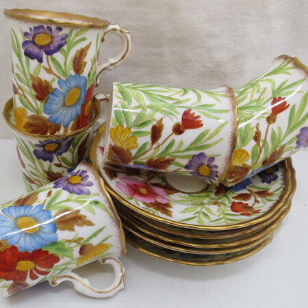 Gorgeous floral coffe cans and saucers