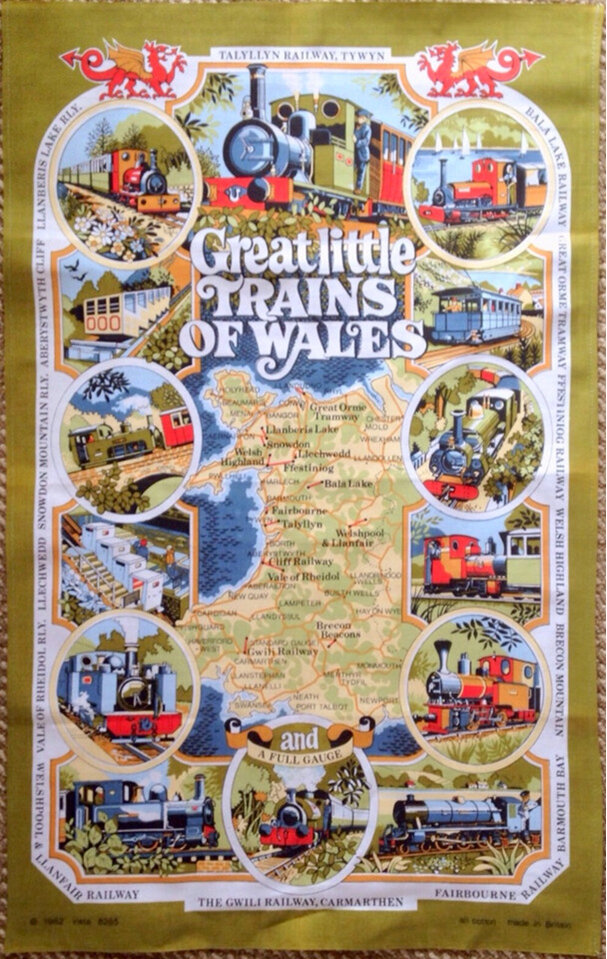 Great Little Trains of Wales Tea Towel