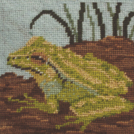 Green and Gold Bell Frog Needlepoint Kit