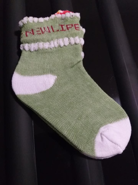 Green Baby sock - 6-12 months