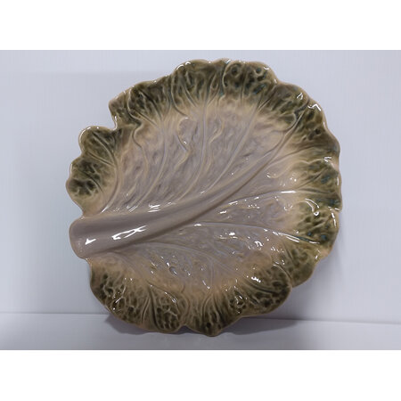 Green Ceramic Cabbage Leaf Platter 3736