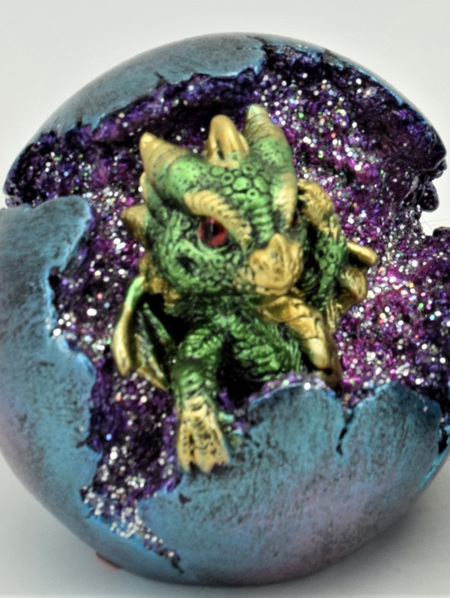 Green Dragon In Crystal Ball with LED