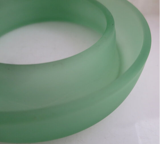 Green glass posy ring