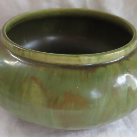Green glaze fraction bowl