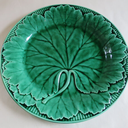 Green Majolica plate
